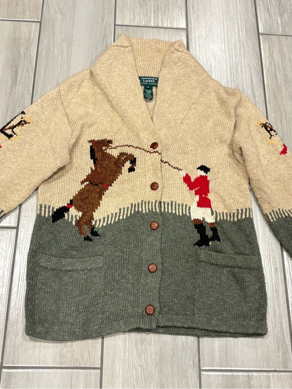 Box #7 exclusive hand knit for lauren ralph lauren sweater size Small - Picture 2 of 12